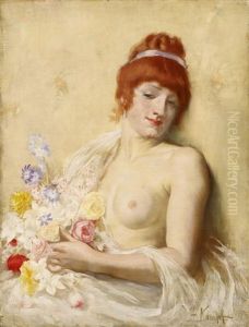 Bildnis Einer Dame Mit Blumen