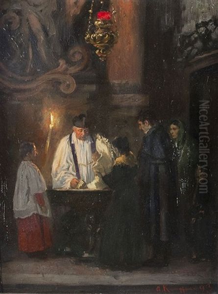 Taufe In Einer Spanischen Kirche - view 1