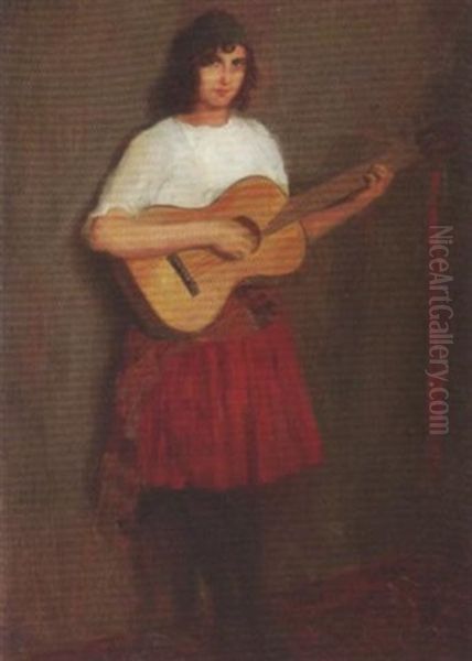 Junge Frau Mit Gitarre - view 1
