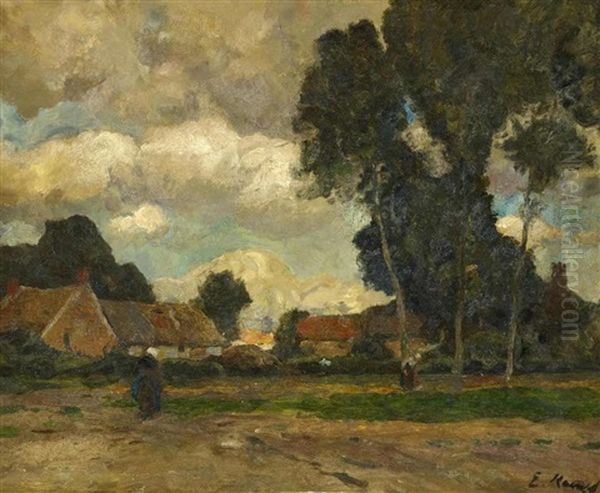Bauerinnen Vor Einem Dorf - view 1