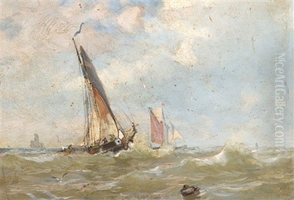 Segelboote In Sturmischer See - view 1