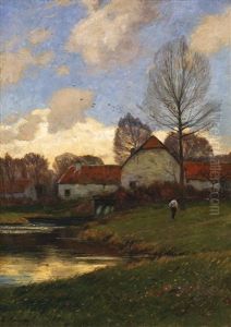 Herbstlandschaft Mit Gehoft