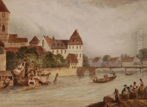 River Scene In Strasbourg by D. Batty