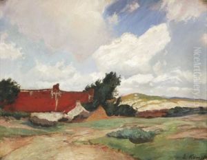 Flandrische Dunenlandschaft Mit Gehoft by Eugen Kampf