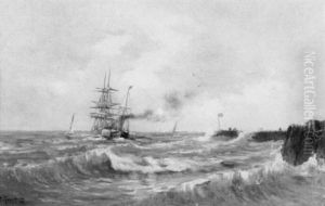 Sturm An Der Kuste by Eugen Kampf