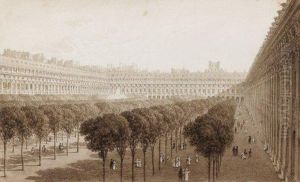 Vue Des Jardins Du Palais Royal by Robert Batty