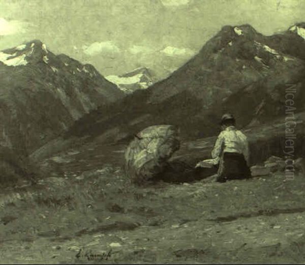 Rastender Wanderer In Den Tiroler Alpen - view 1