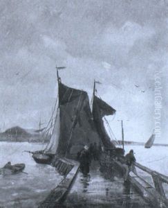Landesteg Mit Segelbooten Landesteg Mit Segelbooten