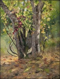 Autumn Forest by Anton Ivanovitch Kandauroff