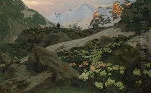Mountain View by Anton Ivanovitch Kandauroff