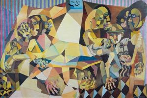 Sawing Painting Ii by Ole Kandelin
