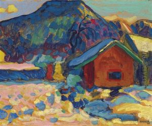 Winterstudie Mit Berg by Wassily Kandinsky