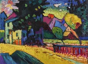 Murnau - Landschaft Mit Grunem Haus (murnau - Landscape With Green House)