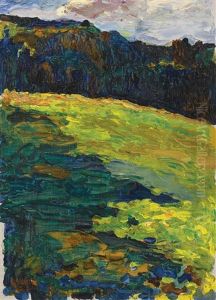 Kochel - Bergwiese Vor Waldrand (kochel - Mountain Meadow At The Edge Of The Forest) by Wassily Kandinsky