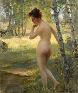 Standing Nude by Viktor Pavlovich Baturin
