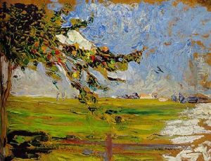 Landschaft Mit Apfelbaum by Wassily Kandinsky
