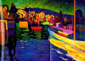 Herbstlandschaft Mit Booten by Wassily Kandinsky