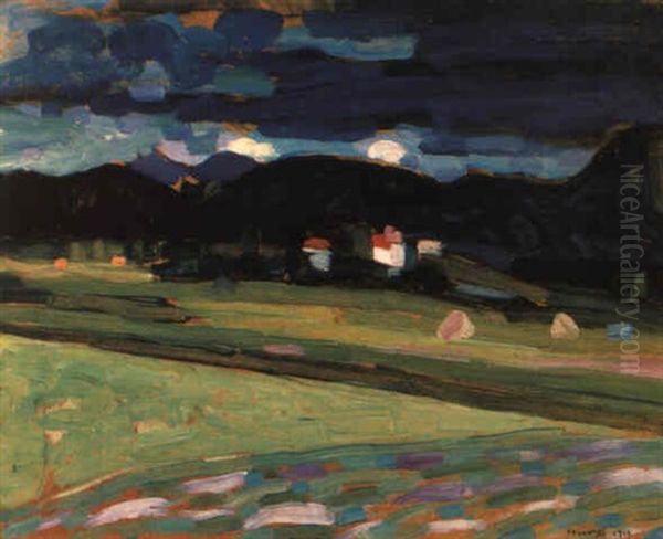Landschaft Bei Murnau Mit St_rmischem Himmel - view 1