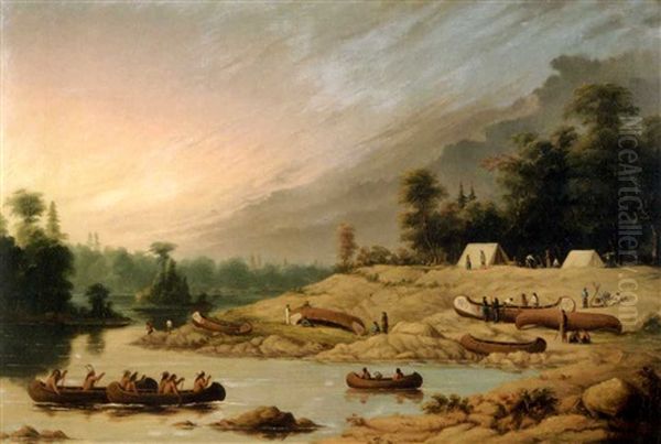 Encampment, Winnipeg River - view 1