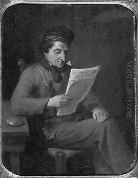 Seated Gentleman Reading - view 1