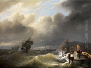Auf Sturmischer See by Christian Cornelis Kannemans
