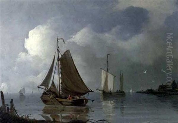 Fishing Boats Off A Coast - view 1