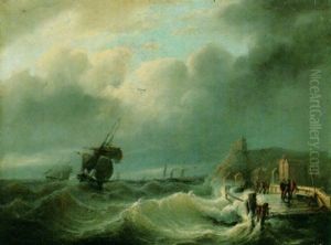 Sainling Vessels On A Choppy Sea Sainling Vessels On A Choppy Sea