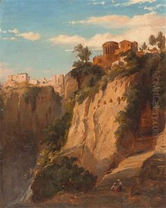 Blick Auf Den Vestatempel In Tivoli
