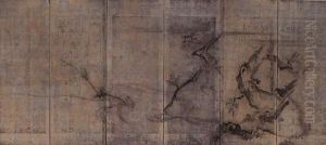 Plum By A Stream by Chikanobu Kano