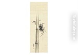 Bamboo And White Sparrow by Hogai Kano