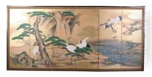 Untitled - Six-fold Screen by Tsunenobu Kano