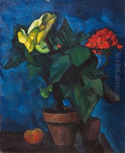 Stillleben Mit Apfel by Alexander Kanoldt