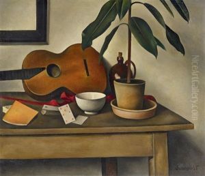 Stillleben Mit Gitarre (stillleben Vi) by Alexander Kanoldt