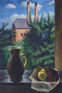 Stilleben Mit Fensterausblick by Alexander Kanoldt