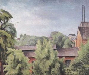 Fensterausblick Auf Hauser Und Baume Fensterausblick Auf Hauser Und Baume