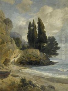 Felsen An Mittelmeerkuste by Edmund Friedrich Kanoldt