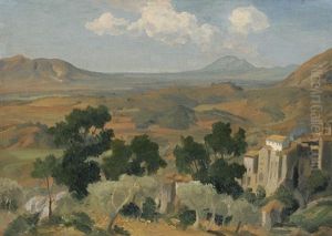 Olevano, Mit Blick Uber Die Campagna by Edmund Friedrich Kanoldt