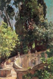 Im Garten Der Villa D'este by Edmund Friedrich Kanoldt