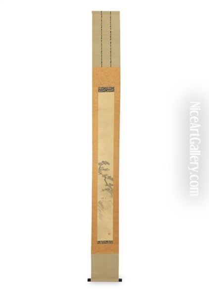 Pair Of Tall Kakejiku (hanging Scrolls) - view 1