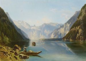Mountain Lake "konigssee" by Albert Kappis