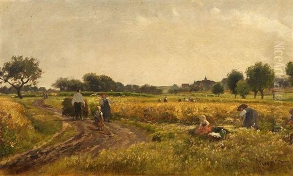 Ernte Bei Einem Schwabischen Dorf - view 1