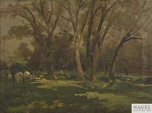 Sommerlandschaft Bei Der Heuernte by Albert Kappis