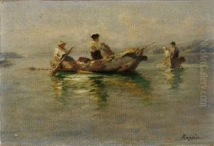 Zwei Fischerboote Auf Dem Bodensee by Albert Kappis