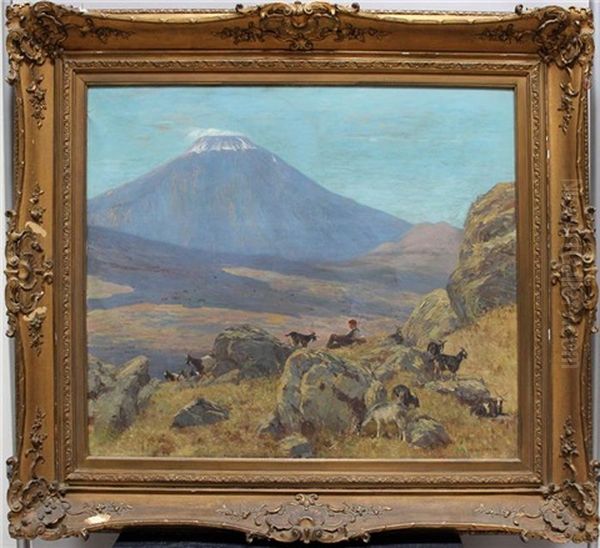 Sudlandische Landschaft Mit Ziegenhirte Bei Der Rast - view 1
