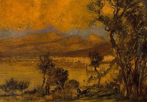 Kustenlandschaft Bei Sorrent by Carl Friedrich Kappstein