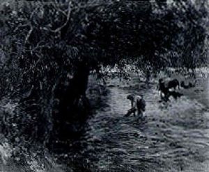 Washerwomen By A Stream by Carl Friedrich Kappstein