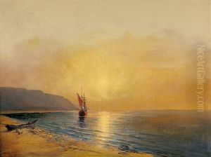 Sonnenuntergang An Der Schwarzmeerkuste by Grigorij Kapustin