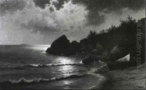 Kustenlandschaft Bei Nacht by Grigorij Kaputsin