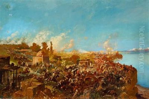 A Battle Scene In Turkestan - view 1