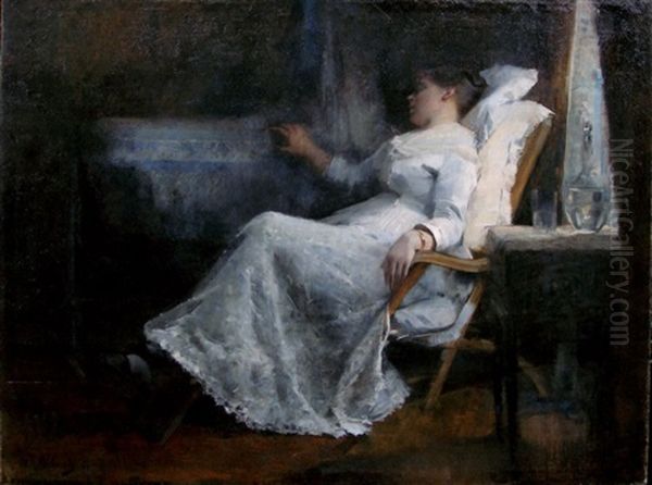 Femme Assoupie Dans Un Fauteuil - view 1